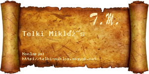 Telki Miklós névjegykártya